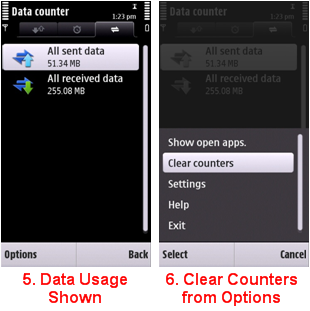  How to see data usage on 3G or 2G NOKIA mobile phone